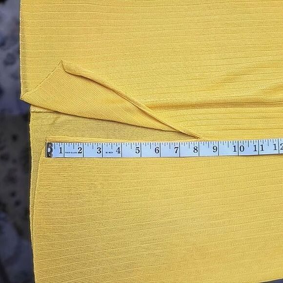 Vtg sunshine yellow rib knit maxi skirt - Picture 8 of 8
